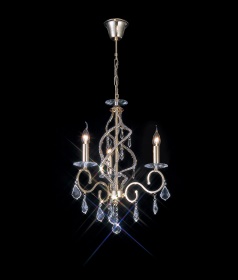 Torino French Gold Crystal Ceiling Lights Diyas Multi Arm Crystal Fittings